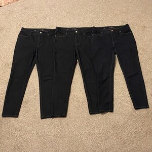 WHBM Dark Blue Women's Skinny Ankle Jeans (3 Pairs)- Size 10
